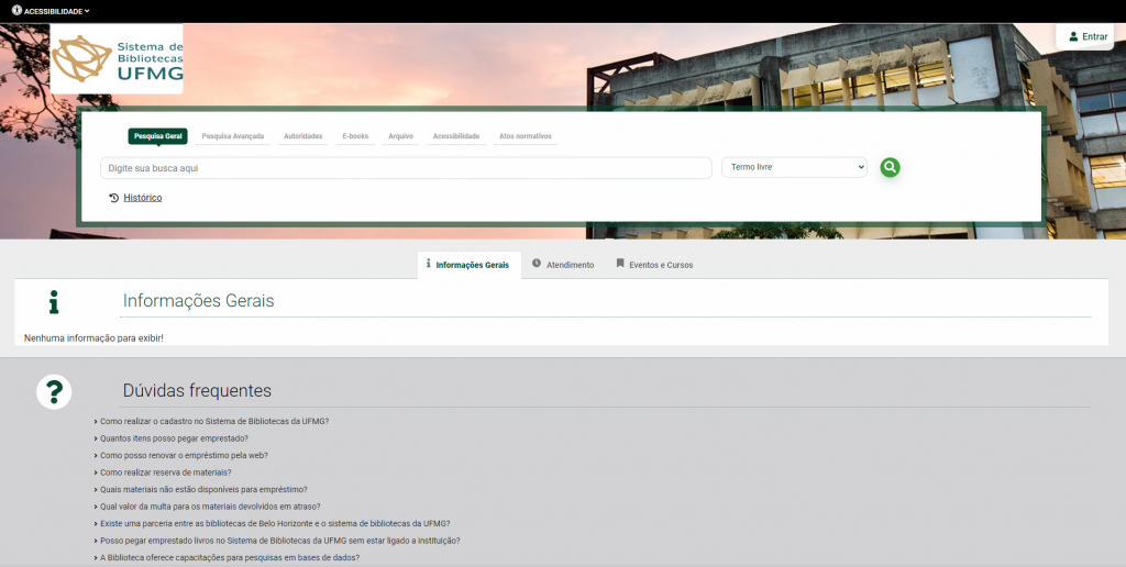 Imagem: reprodução de tela Nova versão do catálogo on-line agregará novos conteúdos e recursos de pesquisa